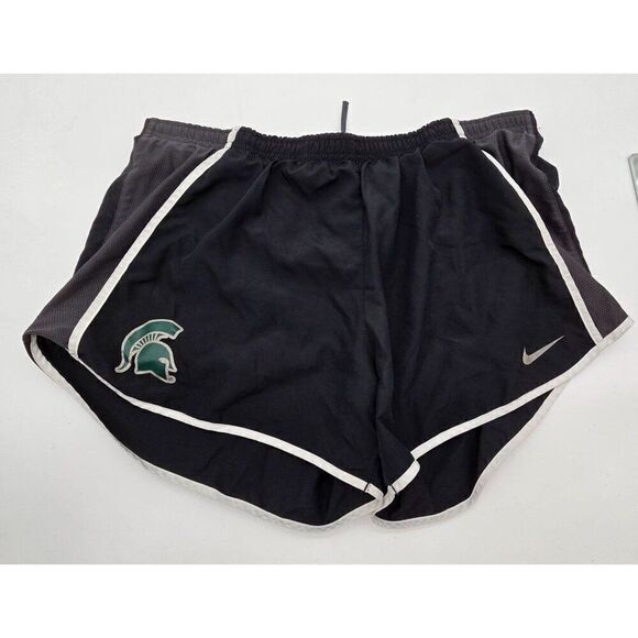 Nike Dri-Fit Black Michigan State Spartans Womens Athletic Shorts XL - Picture 1 of 6